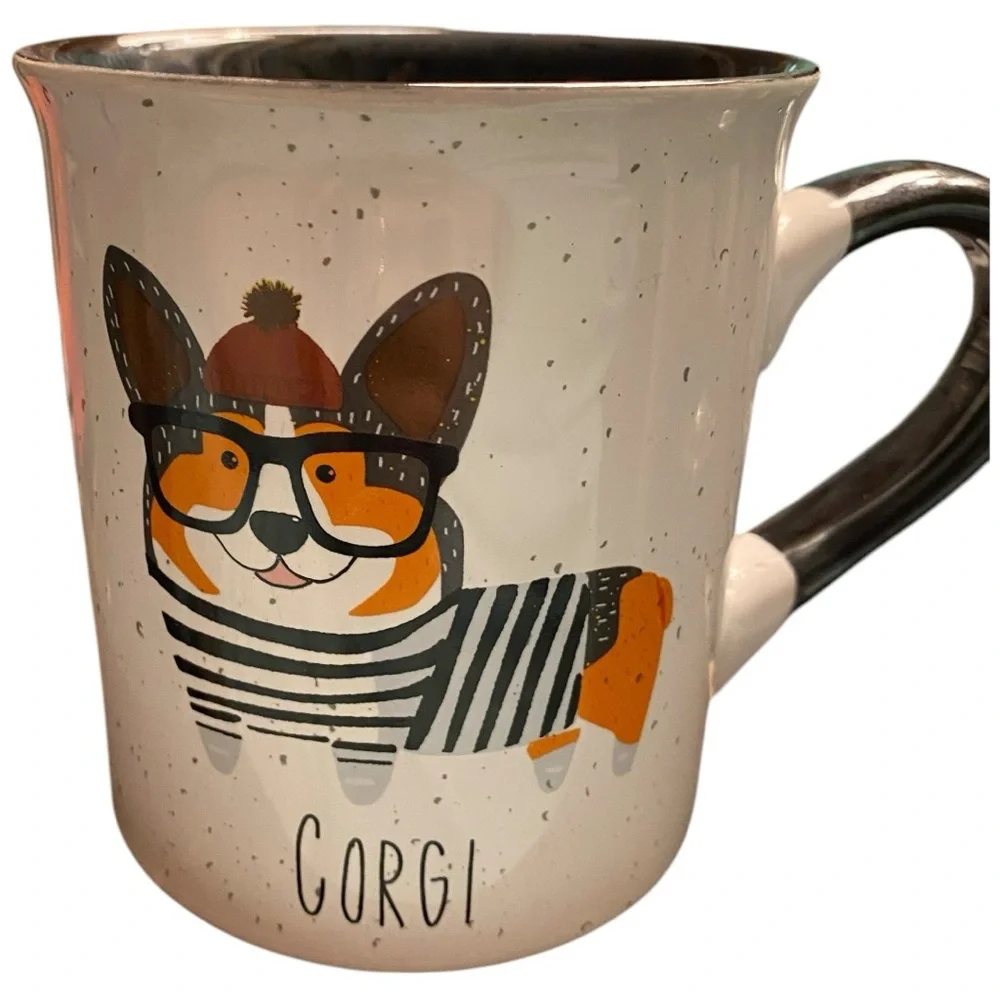 3/$15 Love Your Mug Corgi Dog Mug with Sweater, Glasses and Hat - Picture 2 of 5